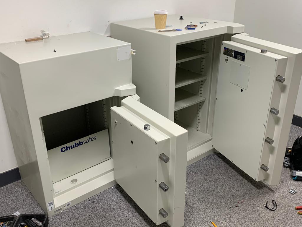 Two Grade 3 Chubb safes opened in London